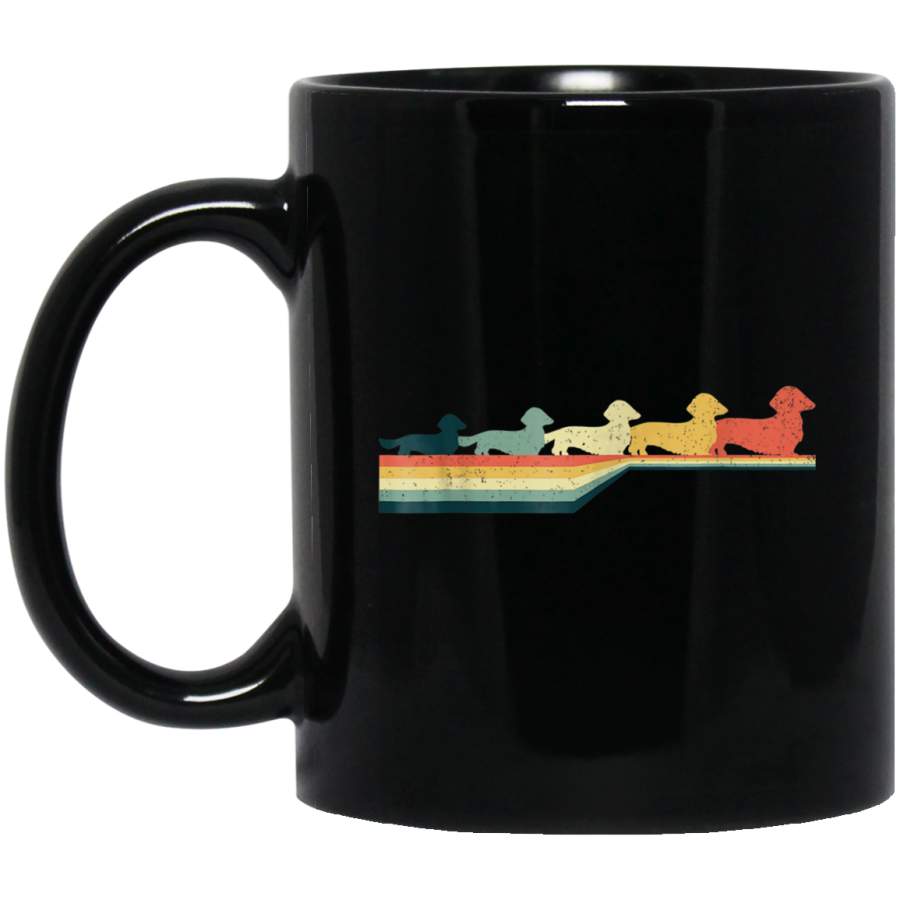 DACHSHUND LONGHAIR Vintage Retro Style Mug