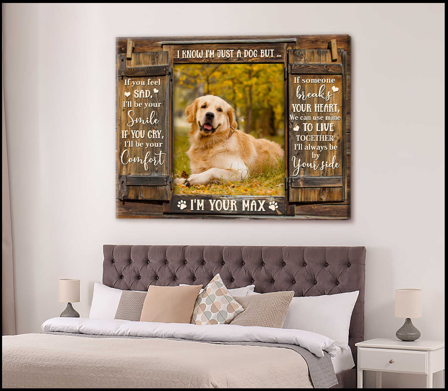 Custom Canvas Prints Personalized Pet Photo Window I Know I Am Just A Dog