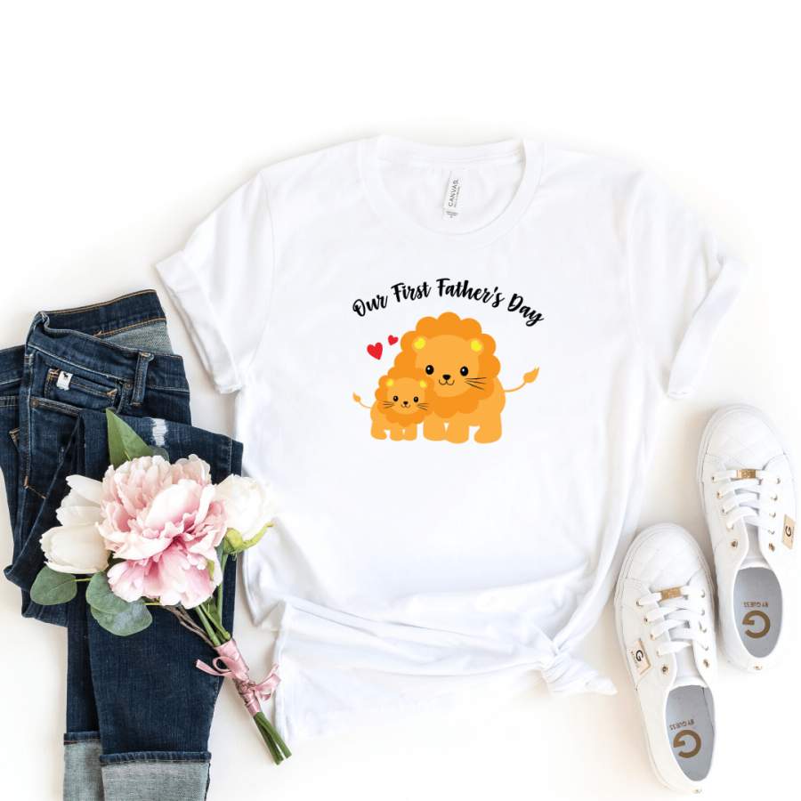 Daddy and Me Shirts Matching Dad Shirts Father Son Shirts Fathers Day Shirts Our First Father’s Day Shirts Baby Bodysuit Daddy Baby Lion Shirt