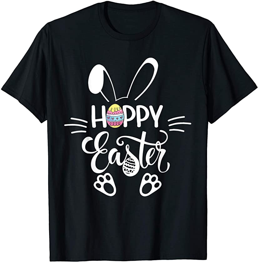 Retro Funny Easter Eggs With Rabbit Ears Hoppy Easter Sunday T-Shirt