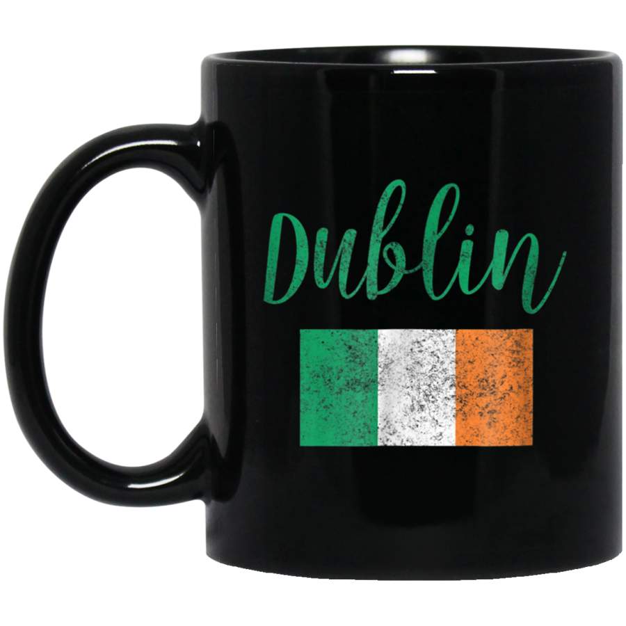 Dublin Mug Ireland Flag Vintage