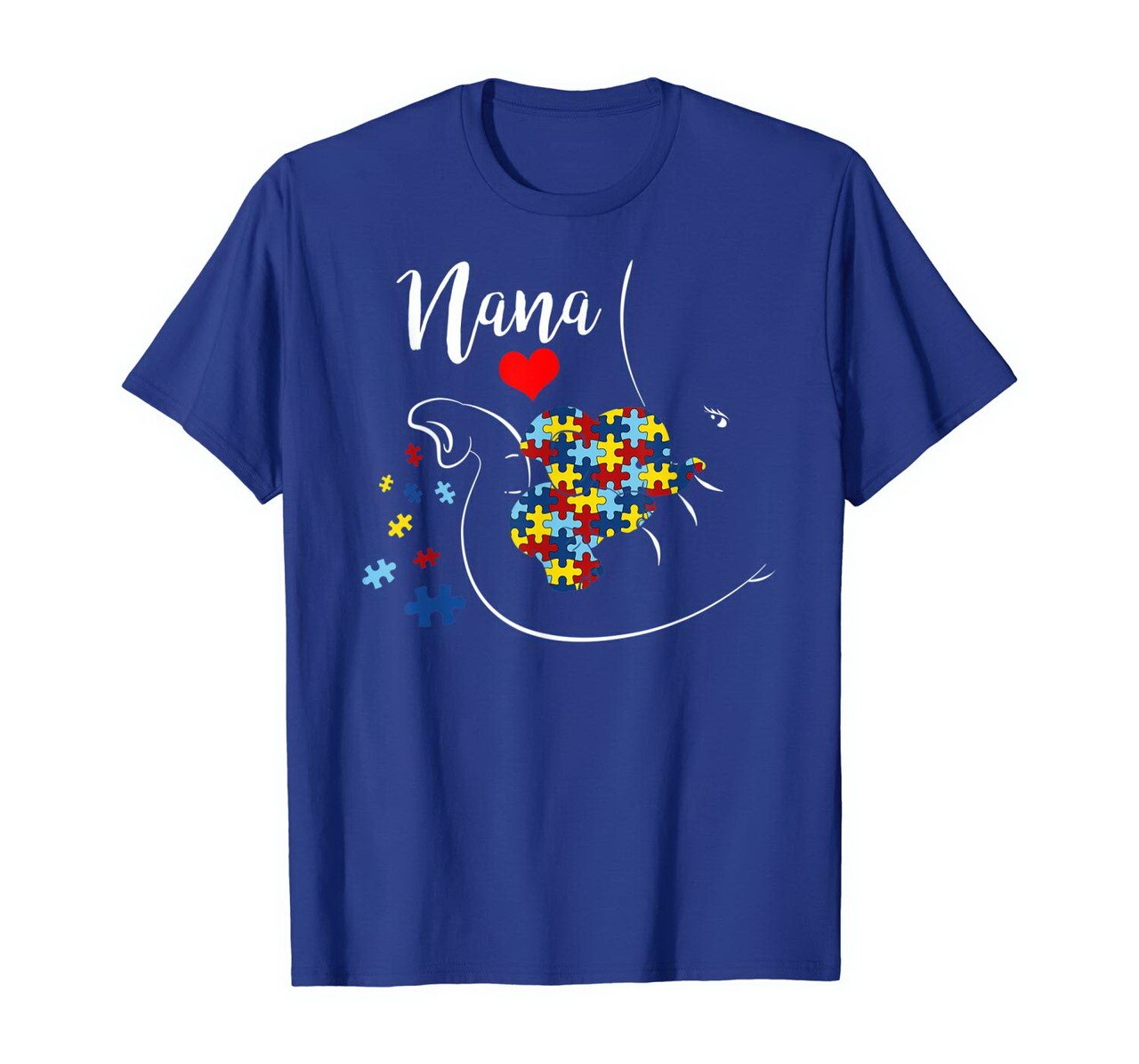 Nana Elephant Autism Awareness Nana Autism T-Shirt Gift New