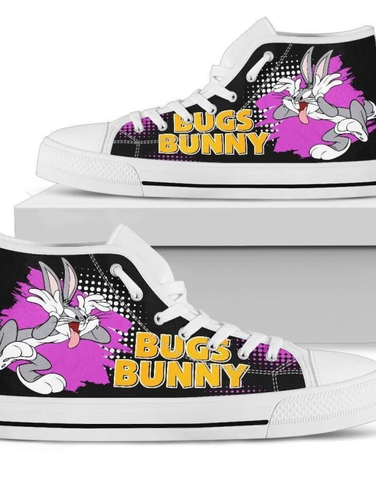 Bugs Bunny Sneaker High Top Shoes Looney Tunes Fan High Top Shoes