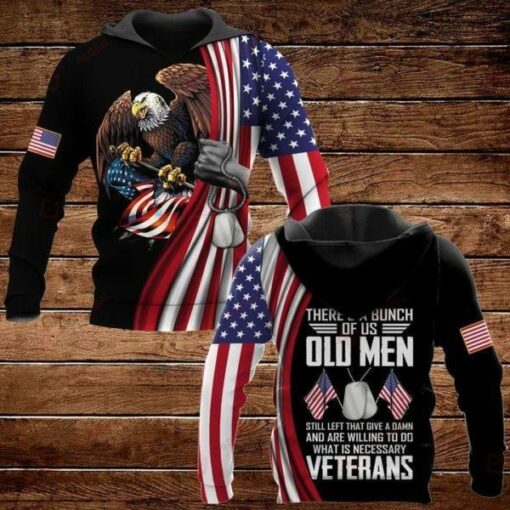 Old Men Veteran 3D All Over Print Shirts For Men & Women, Happy Veteran Memorial 3D Shirts, Veteran Day