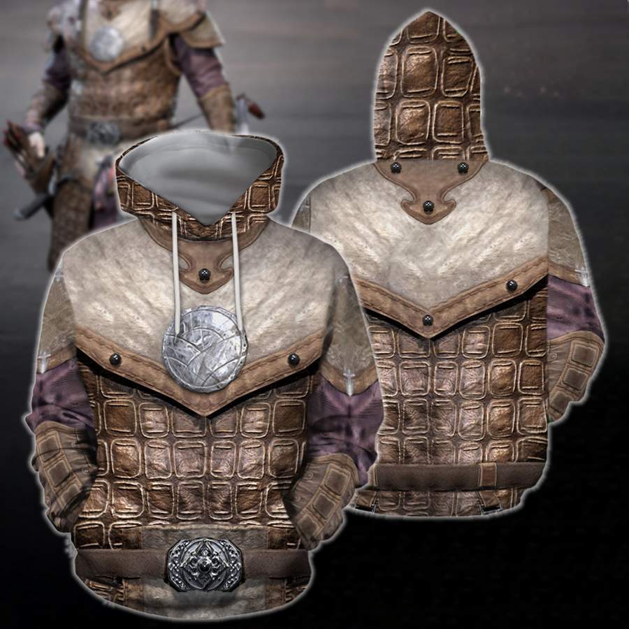 3D All Over Print Armor Mongol Hoodie