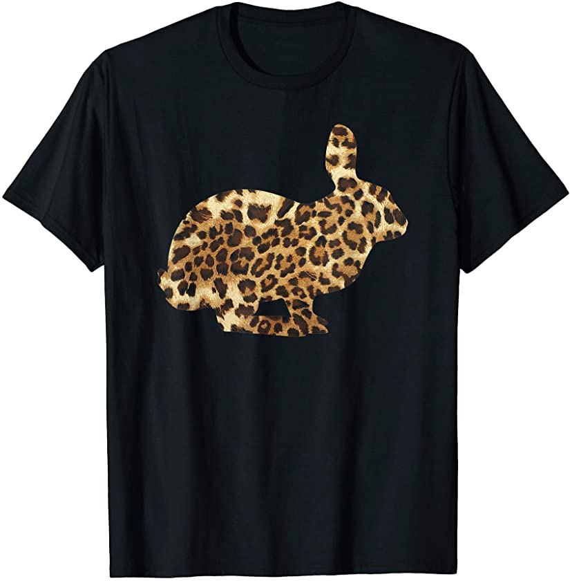 Womens Easter Cheetah Bunny Funny Leopard Easter Holiday T-Shirt