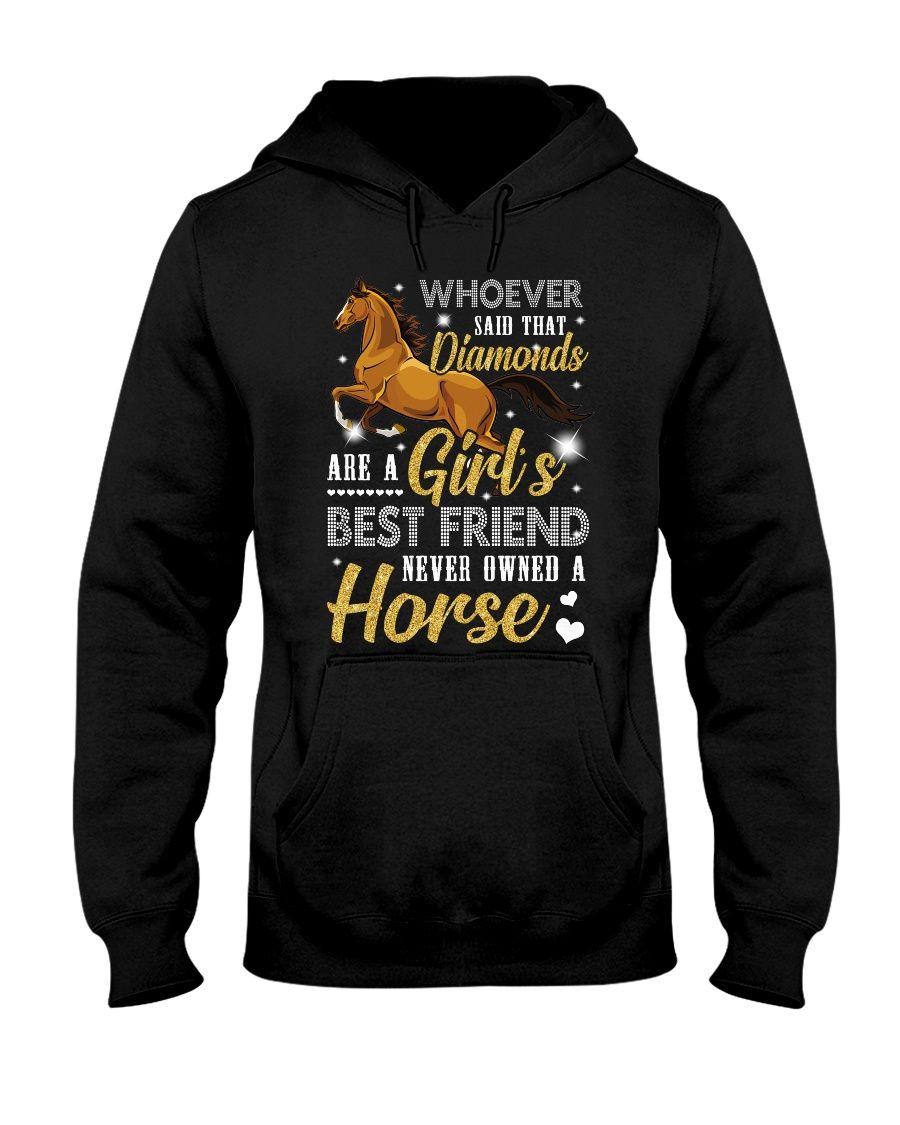 Whoever Diamonds Girls Horse Hooded Sweatshirt