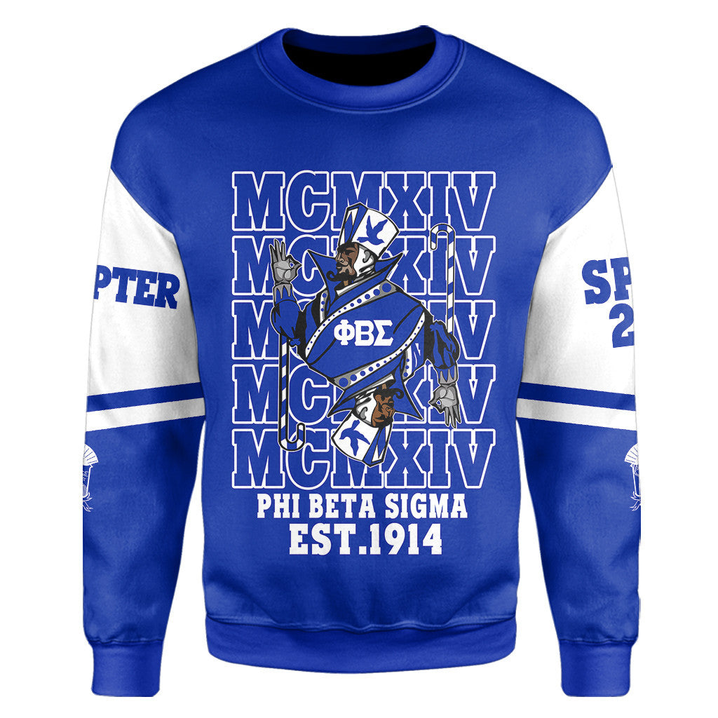 Wonder Print Shop Sweatshirt – Personalized Phi Beta Sigma Mcm Style Sweatshirt