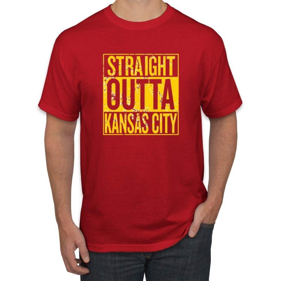 Straight Outta Kansas City KC Fan Pride | Fantasy Football Sports Graphic T-Shirt