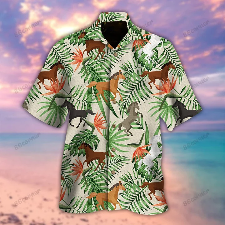 Horses Hawaiian Summer Aloha Gift For Ha96863