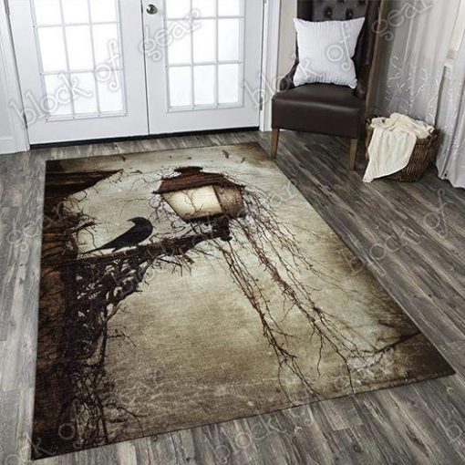 Nevermore The Raven Living Room Rug Carpet All Over Print Logo Custom Area Rug Carpet Full Sizes Home Living Rug Carpet Decor