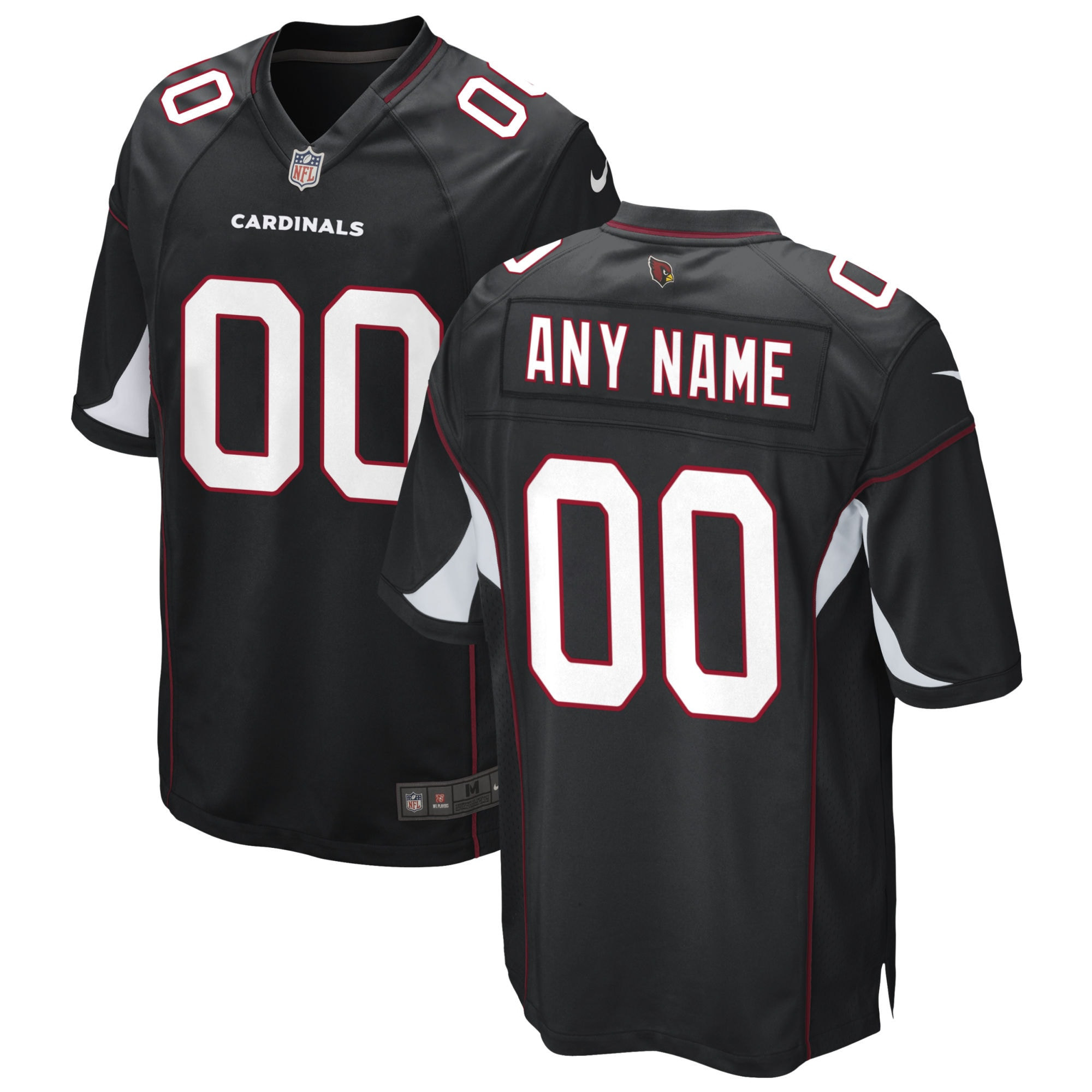 Arizona Cardinals Alternate Custom Game Jersey Black Custom Jerseys NFL