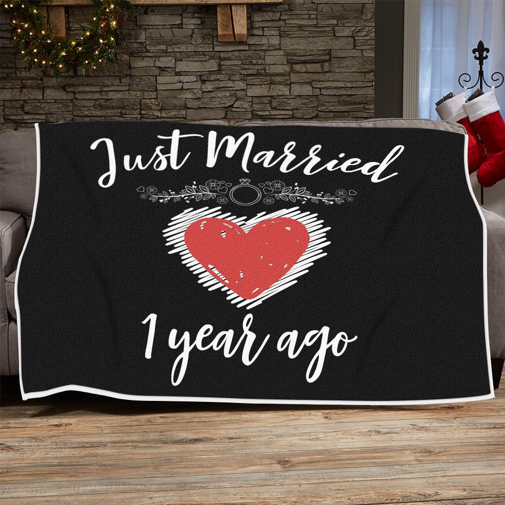 1St Wedding Anniversary Blanket For Couple, Husband & Wife, Him & Her