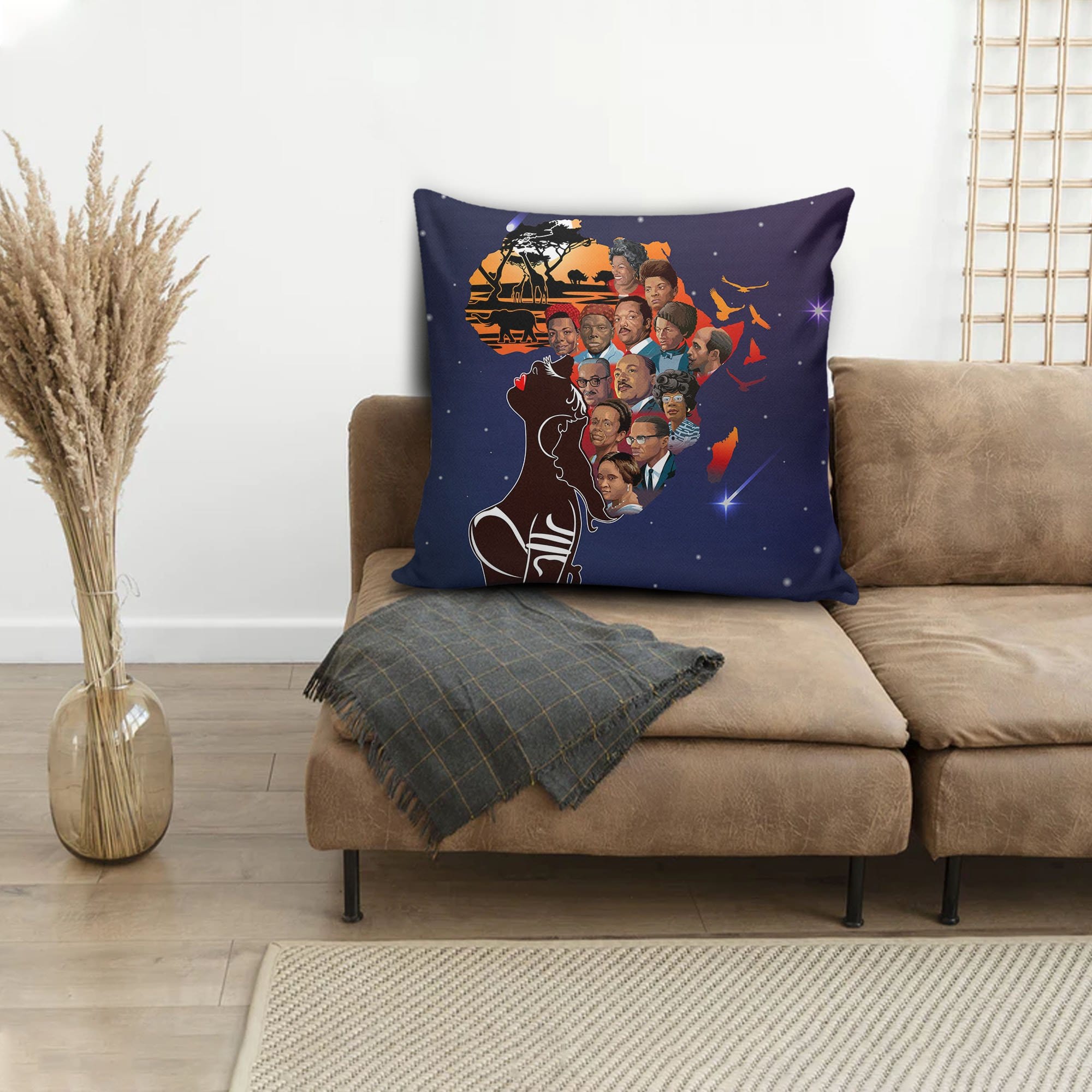 Afrocentric Throw Pillows I’M Proud Of My African Roots Square Throw Pillow African Themed Throw Pillows