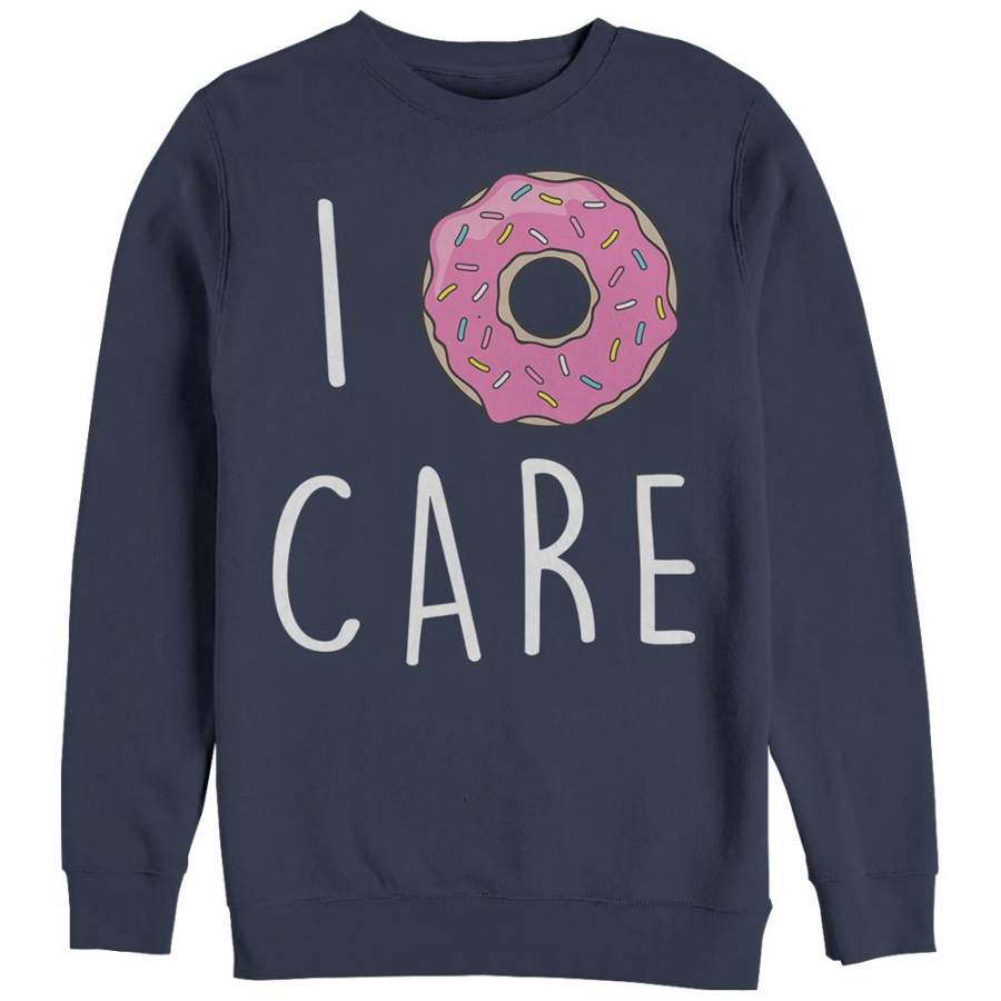 CHIN UP Men’s I Donut Care  Sweatshirt Navy Blue