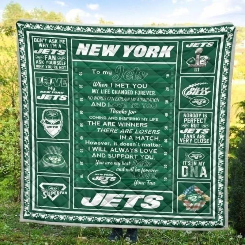 To My New York Jets Quilt Blanket Football Fan Gift Idea MN09