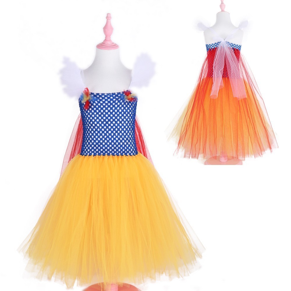 Snow White girls cartoon tutu Dress for Party Princess Dress for Birthday Vestido Largo Children halloween Costume Tutu Dresses alx