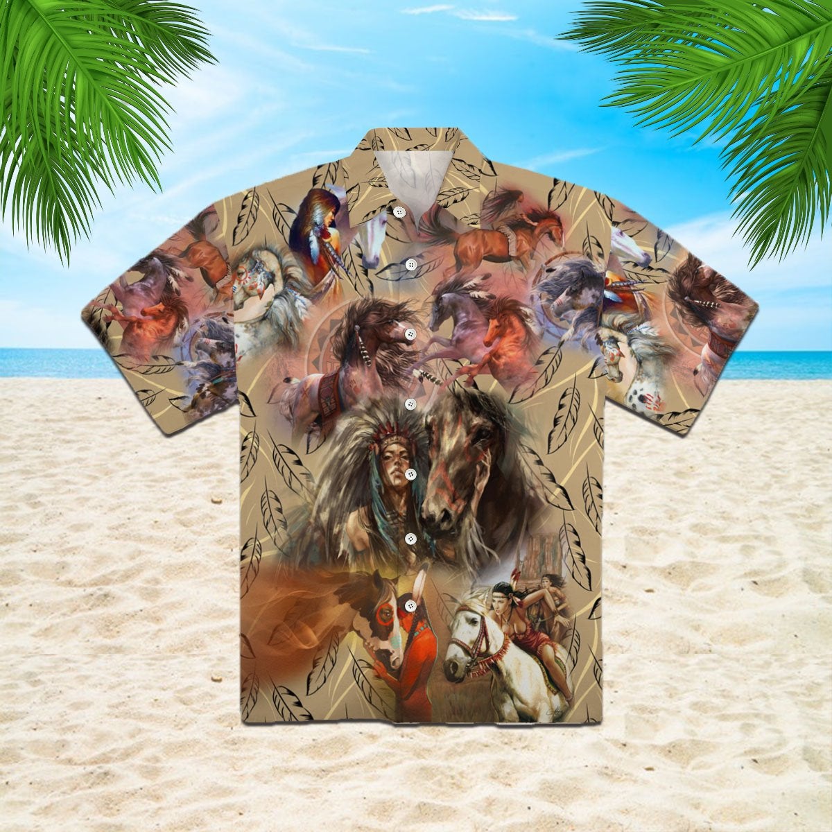 Woman With Wild And Young Native Horse Soul Hawaii Hawaii Shirt For Men Women Ha51286