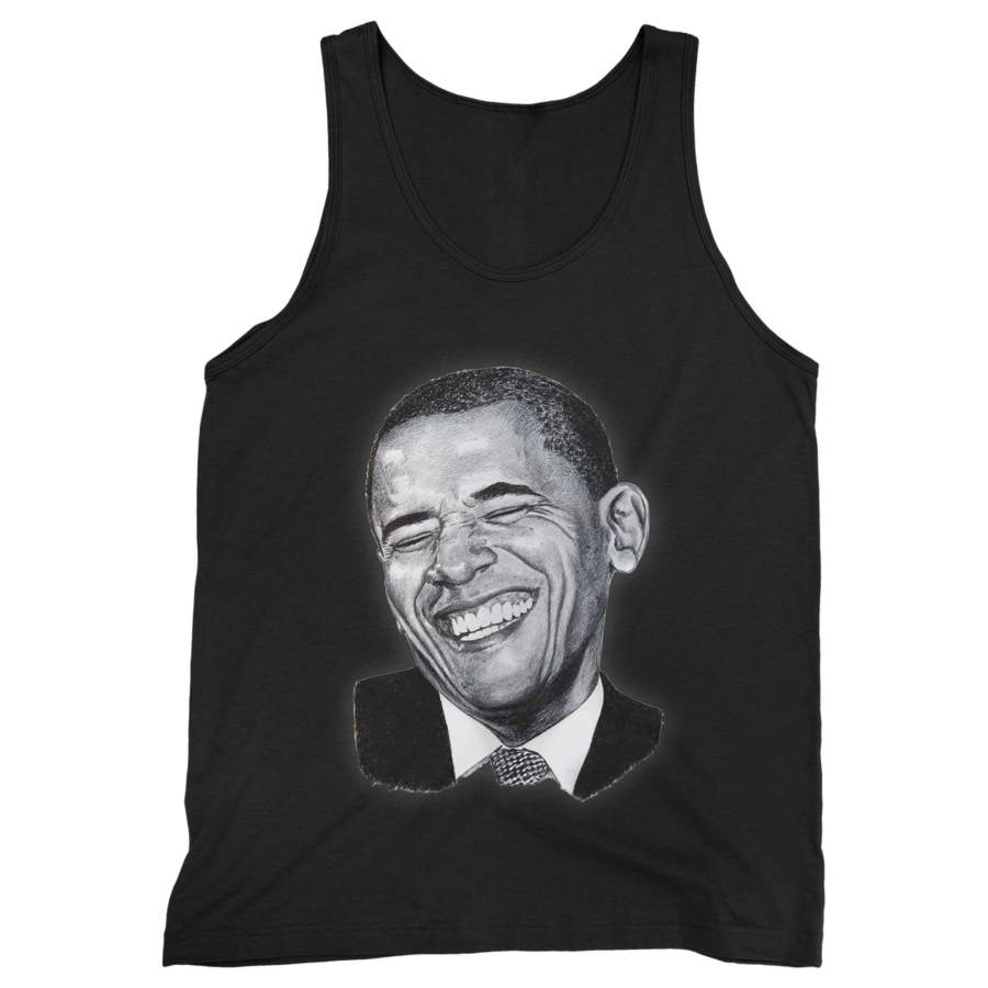 Barack Obama Face Drawing Man’s Tank Top