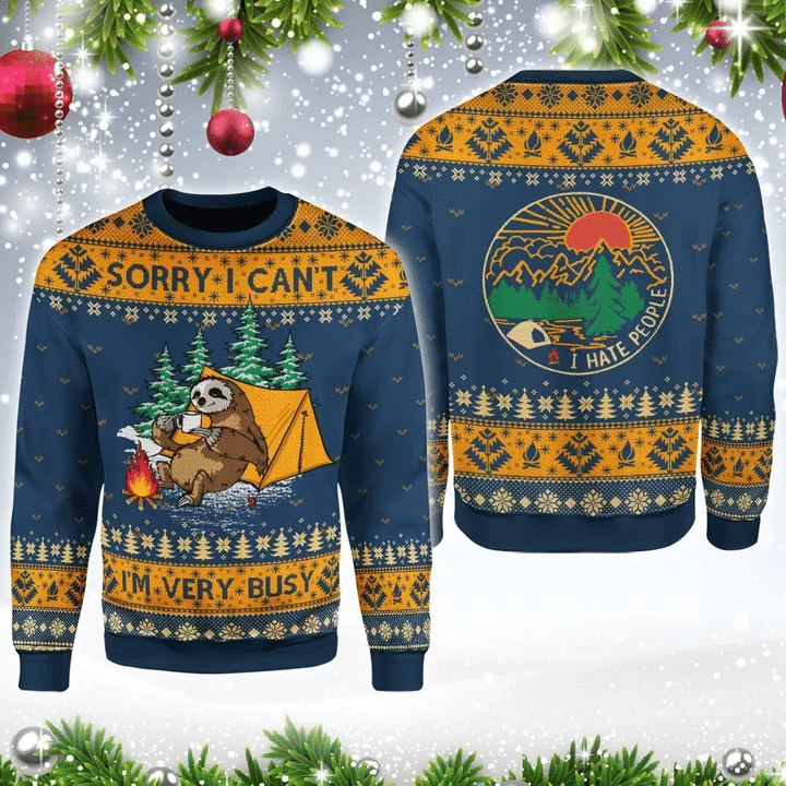 Christmas Sloth Ugly Christmas Sweater | For Men & Women | Adult | Us6339