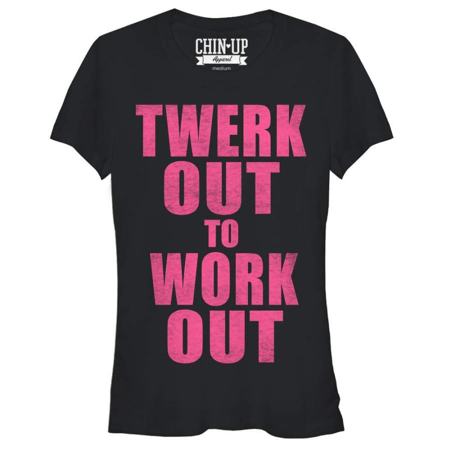 CHIN UP Junior’s Twerk Out  T Shirt Black