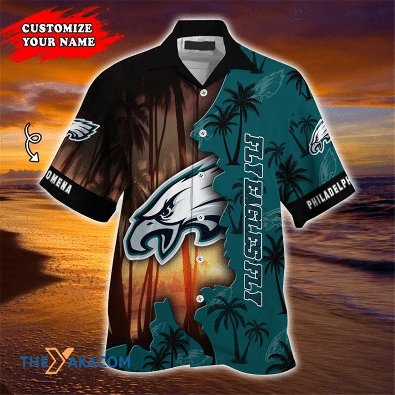 Philadelphia Eagles Nfl Team Gift For Fan Personalized Custom Name Short Sleeve Hawaii Shirt Ha109963