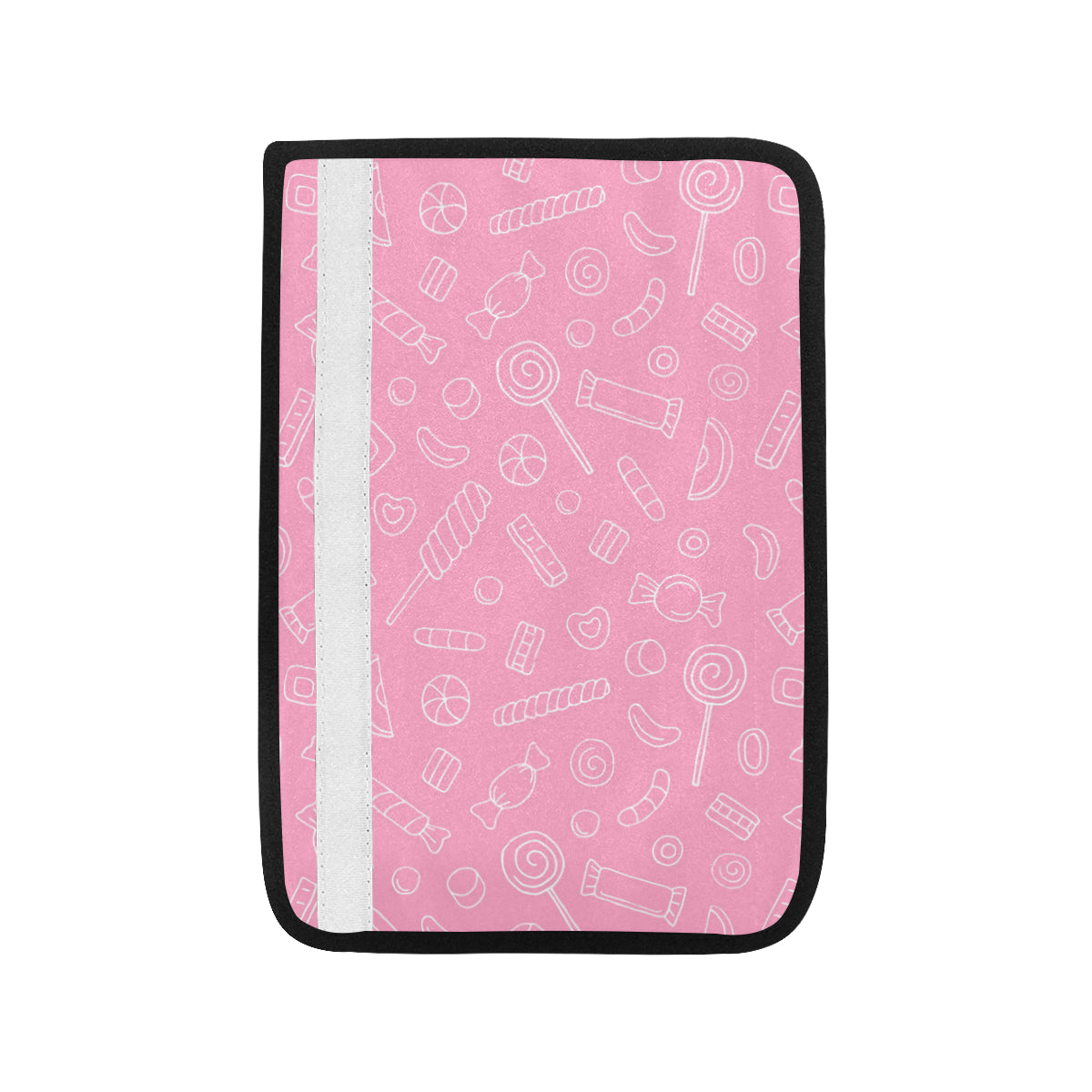 Sweet Candy Pink Background Car Seat Belt Cover