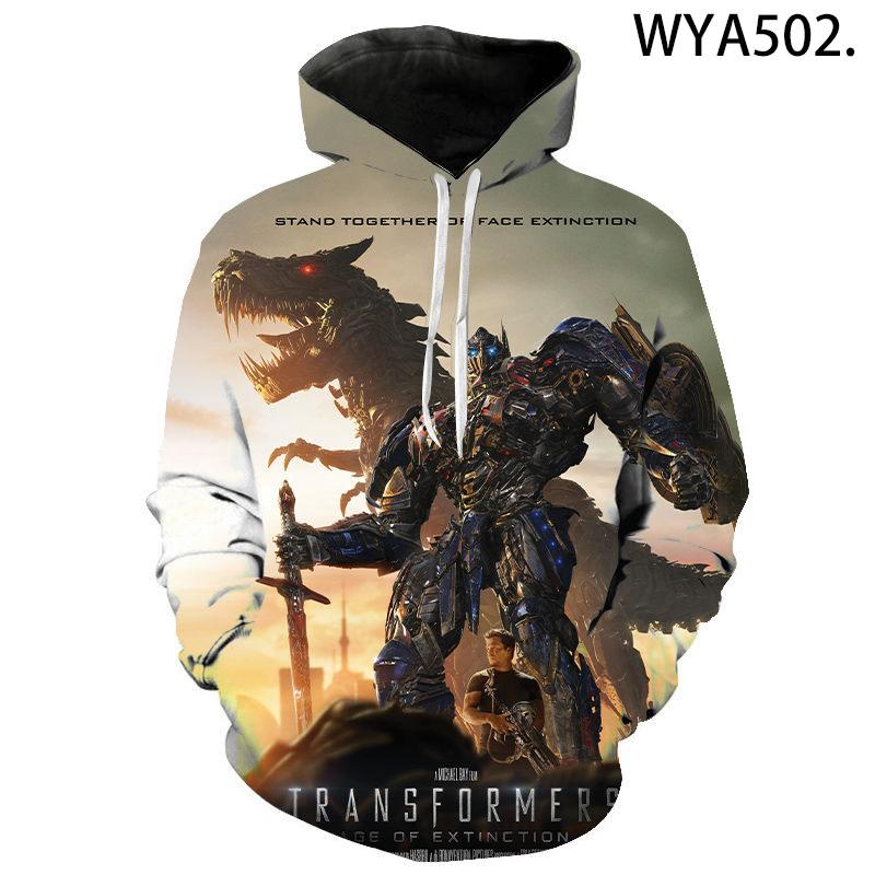 3D Printed Movie Transformers Hooded Sweatshirts Streetwear Hoodies