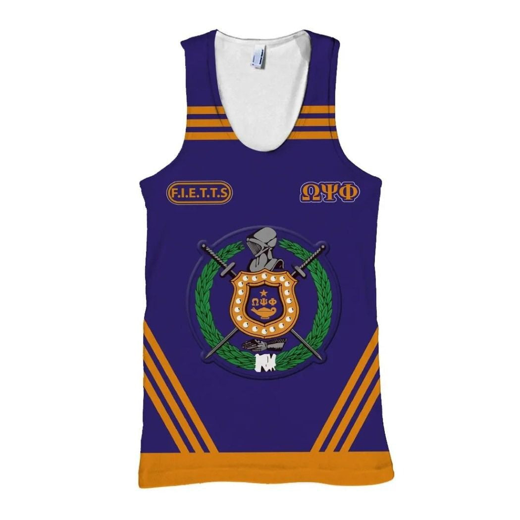 Fraternity Tank Top  – Omega Psi Phi Three Line Style Tank Top