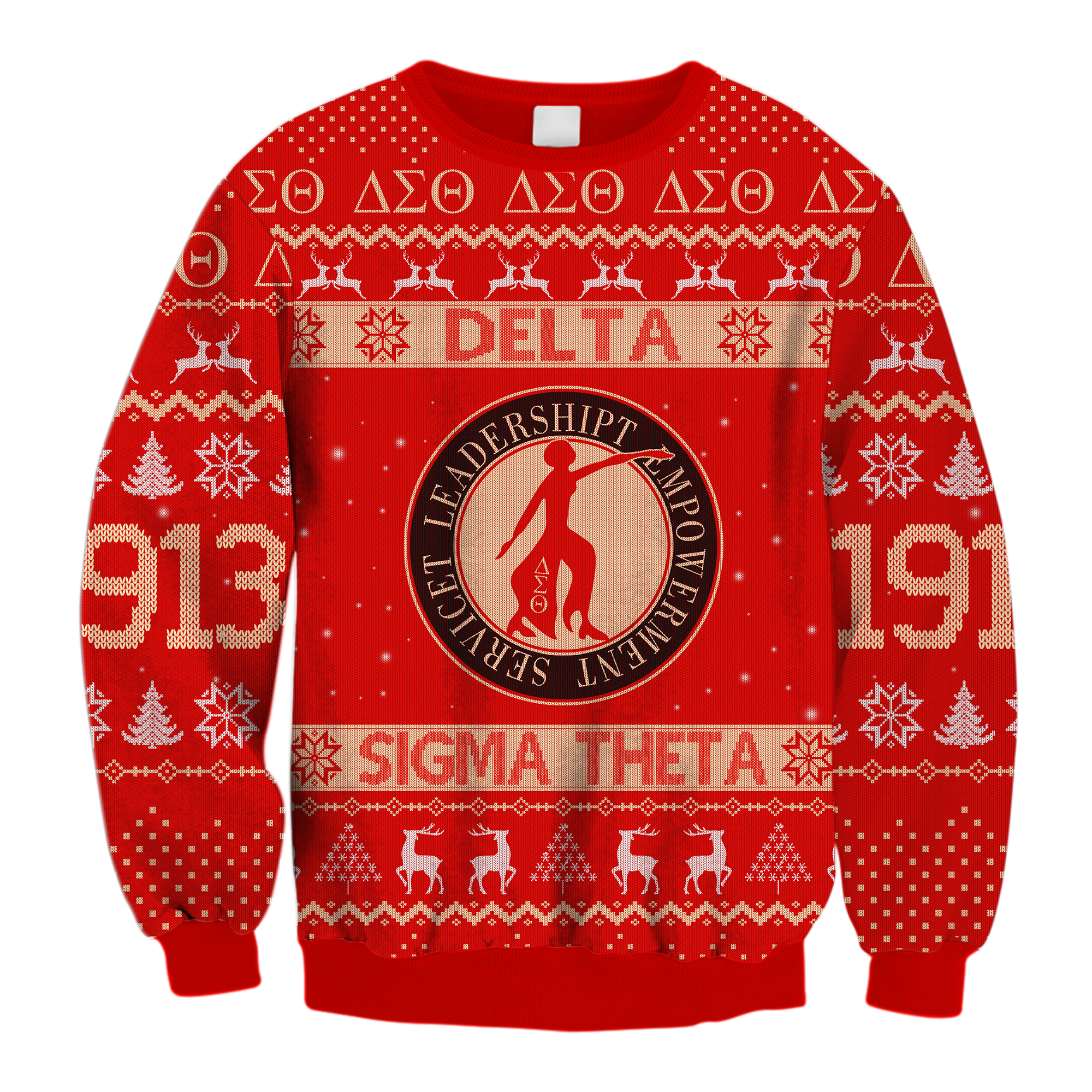 Greek Life Sweatshirt – Lux Delta Sigma Theta Dancing Christmas Crewneck Sweatshirt J5