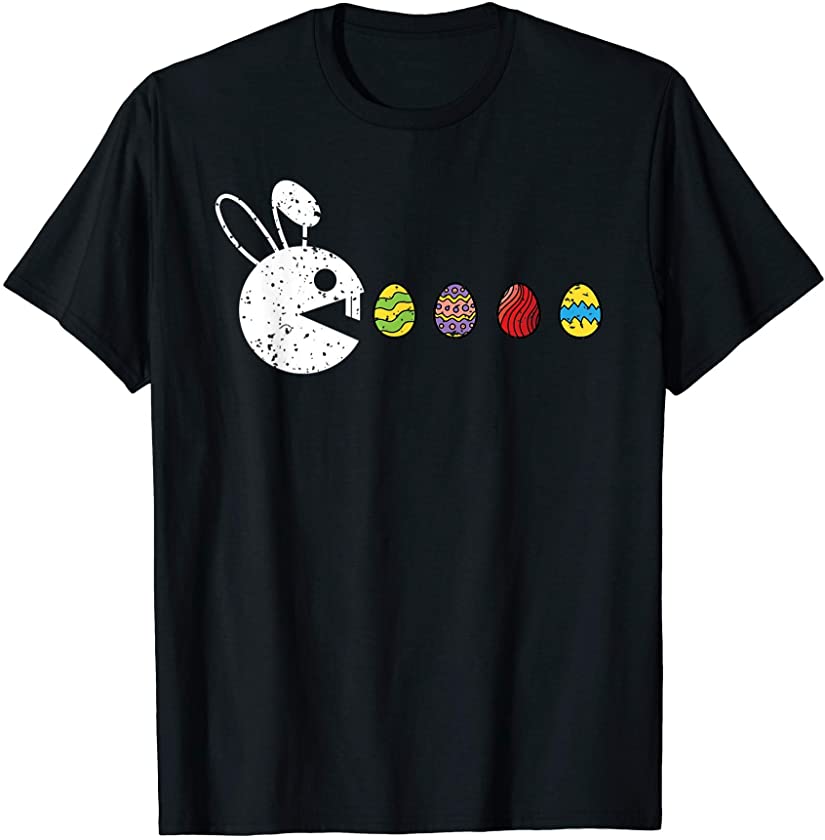 Bunny Happy Easter Egg Hunting Video-Game Gamer T-Shirt