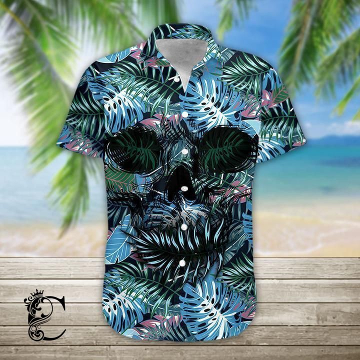 Beach Shirt High Quality Skull Hawaiian Shirt- Chillicothemall