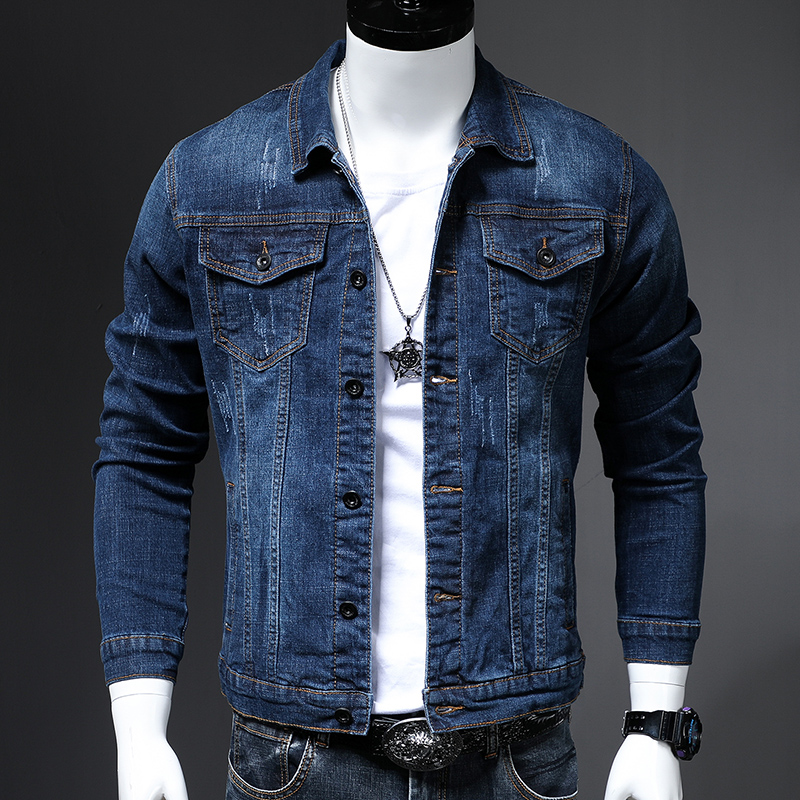 2022 Autumn and Winter New Men’s Plus Size 4XL Slim Denim Jacket Casual Men Buttons Casual Personality Fashion Jeans Jacket alx