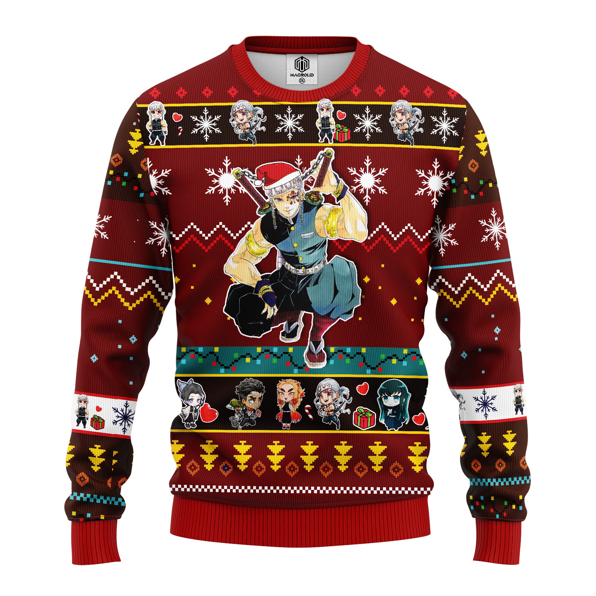 Tengen Uzui demon slayer anime ugly christmas sweater red 1- Amazing Gift idea – thanksgiving gift