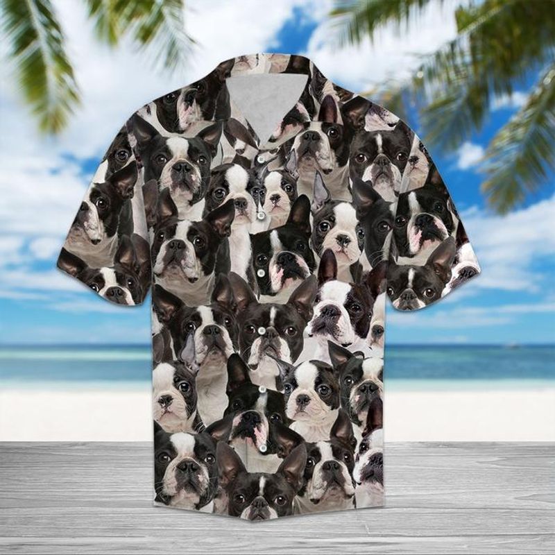 Boston Terrier Black High Quality Unisex Hawaii Shirt For Men And Women Ha24303