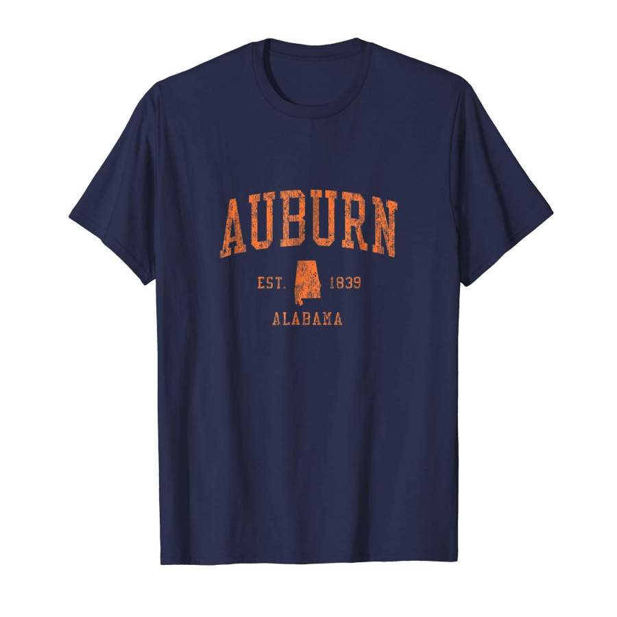 Auburn Alabama AL Vintage Athletic Sports Design Tee