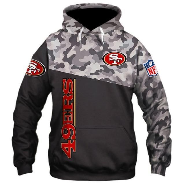 Football Fans Shirt Hoodie Zipup Hoodie San Francisco 49Ers 3D Hoodie