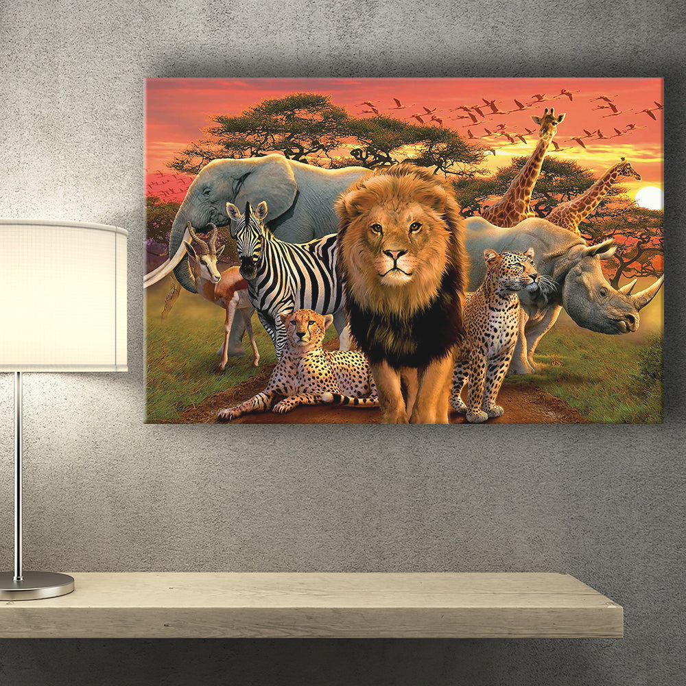 Wild Cute Animals Canvas Print – Canvas Painting, Canvas Art, Wall Art, Wall Decor