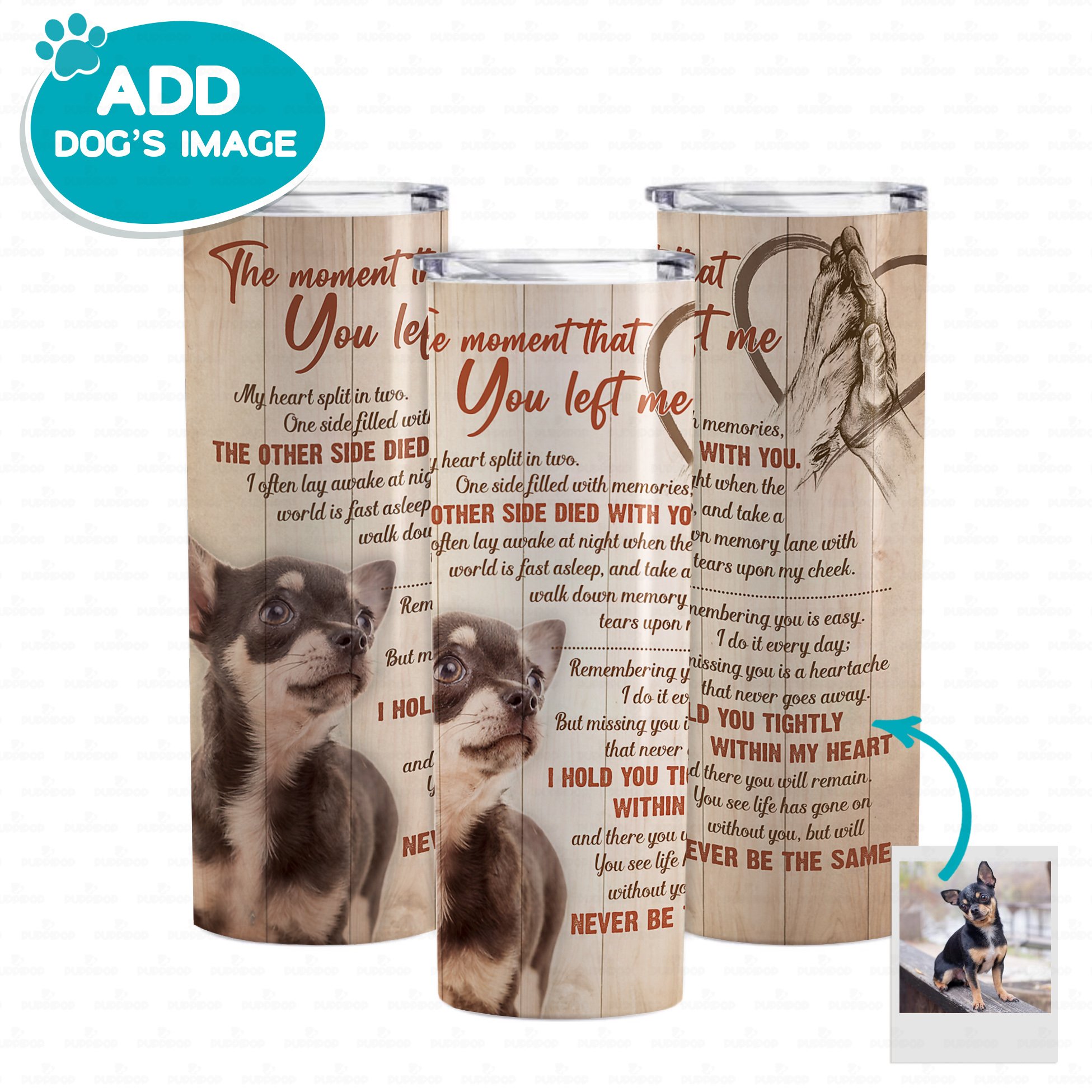 Personalized Dog Gift Idea – Grieving Puppy For Dog Lover – Tumbler