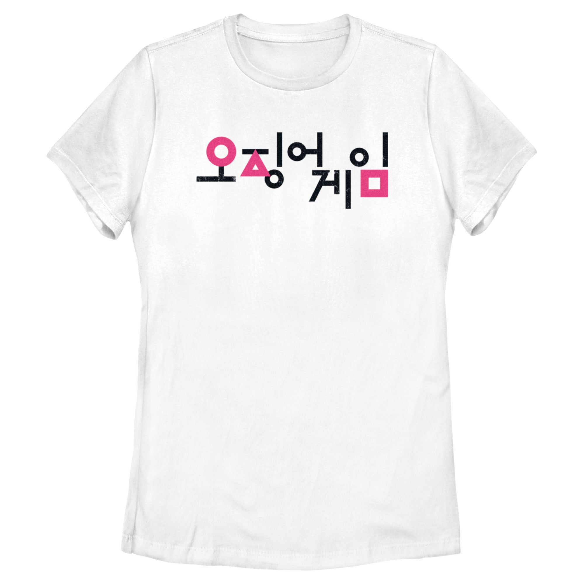 Squid Game Women’S Korean Logo White  T-Shirt