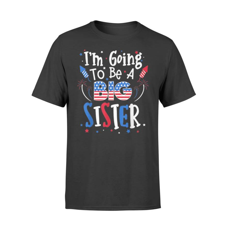 Big Sister 4Th Of July Pregnancy Announcement T-Shirt