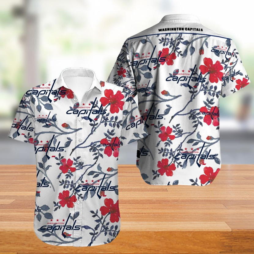 Washington Capitals Hawaii Shirt Big Floral Button Up Ha28321