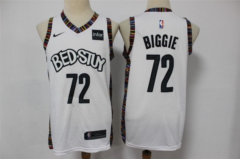 Brooklyn Nets Biggie #72 NBA 2020 New Arrival White Jersey Jersey