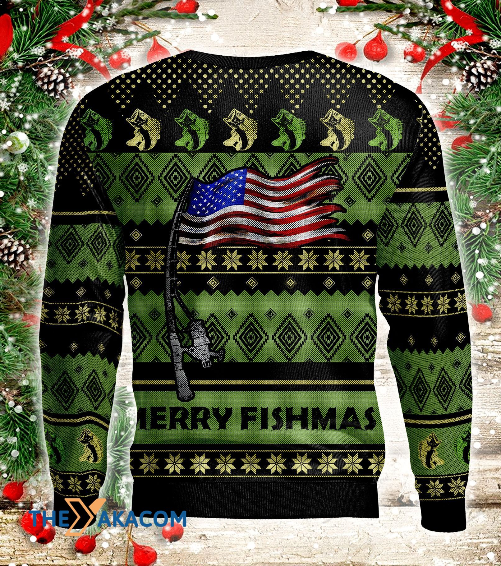 Christmas Day’S American Flag Gift For Christmas Ugly Christmas Sweater