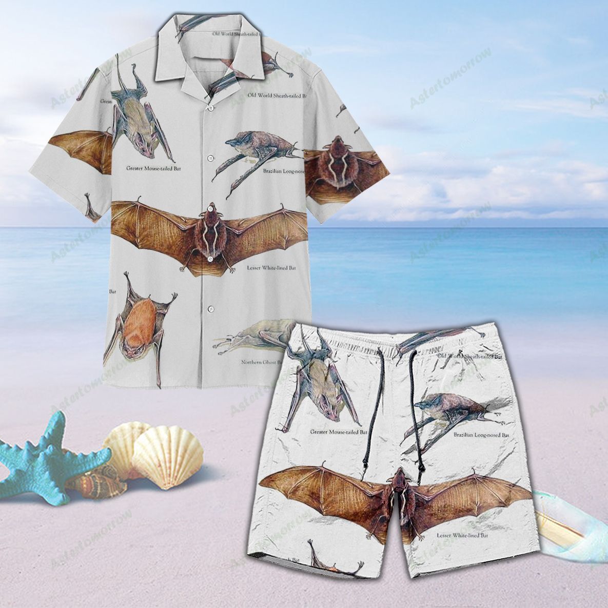 Greater Mouse Tailed Bat Bats Unisex Hawaiian Beach Dinosaur Hawaiian Shirt Ha68627