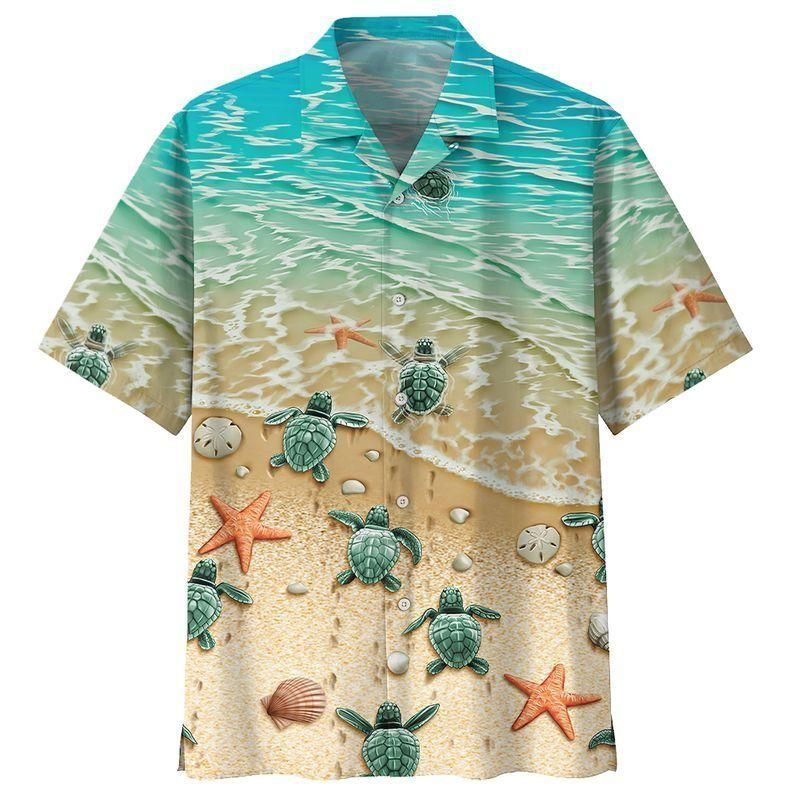 Demo Turtle Aloha Hawaii Shirt Colorful Short Sleeve Summer Beach Casual For Men And Women Ha83335