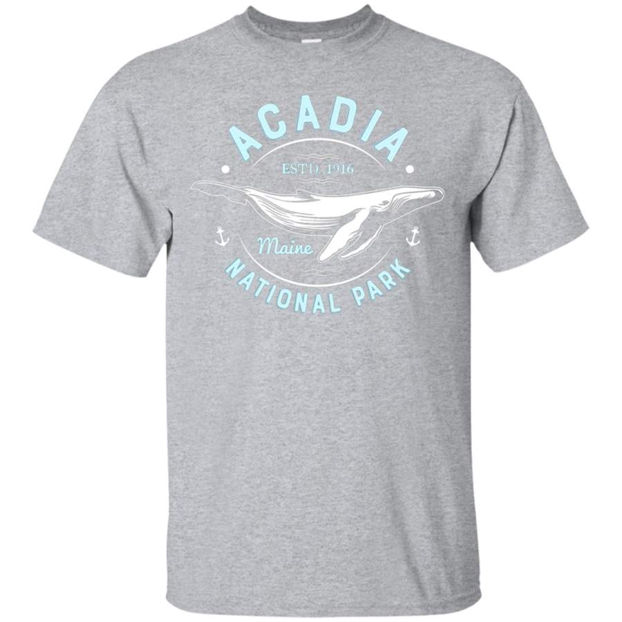 Acadia National Park Maine Vintage T Shirt Whale Watching