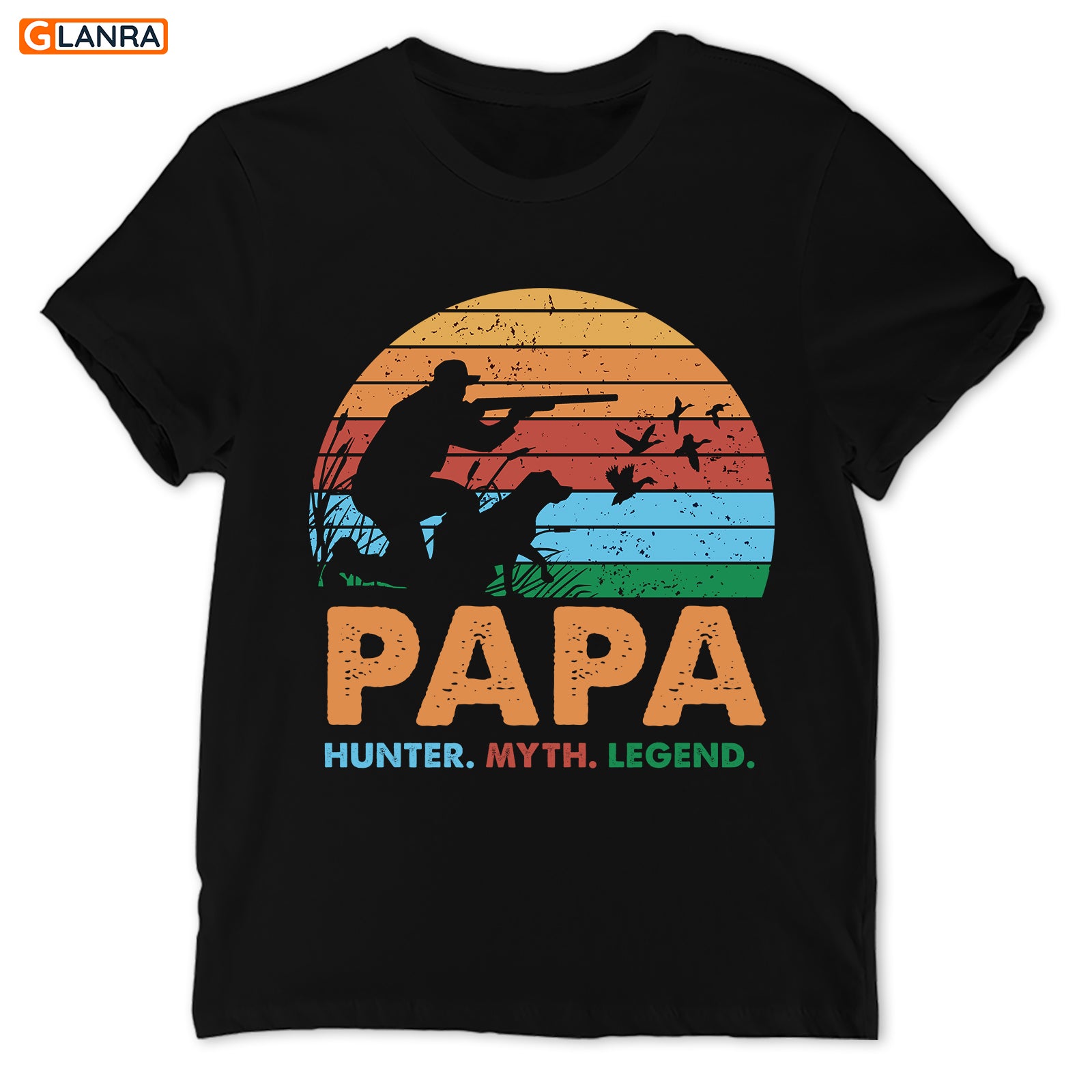 Papa Hunter Myth Legend Shirt, Hunting Dad Shirt, Hunting Shirt, Dad Shirt, Papa Shirt, Father Shirt, Hunter Shirt, T-Shirt, Tee New Fashion