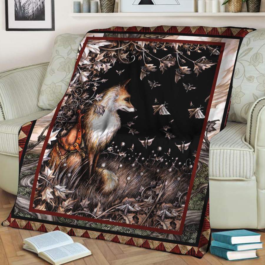 Aesthetic Fox 3D Throw Blanket