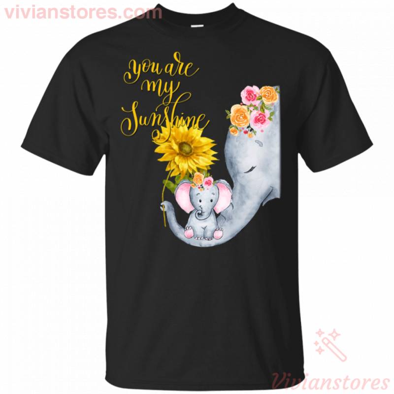 You Are My Sunshine Hippie Sunflower Elephant Shirt For Men Woman VA03